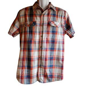 Eddie Bauer Outdoor Series Short Sleeve Plaid Shirt Size M